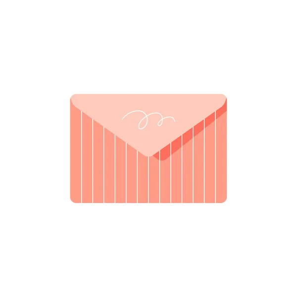 Dos Design Enveloppe Rose Avec Des Rayures Signe Isolé Sur — Image vectorielle