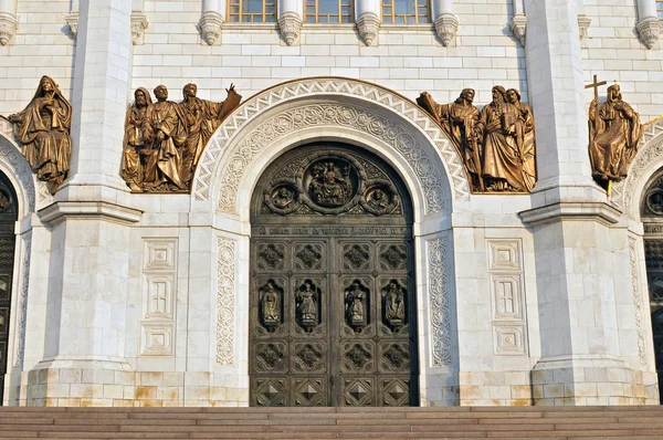 Detalj av fasaden av kyrkan av Kristus Frälsaren i Moskva — Stockfoto