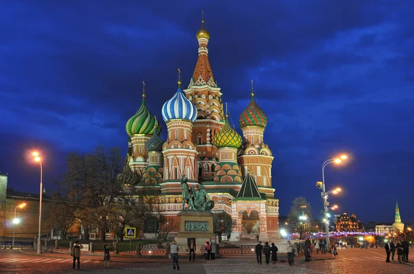 俄罗斯，莫斯科红场圣瓦西里大教堂 — 图库照片