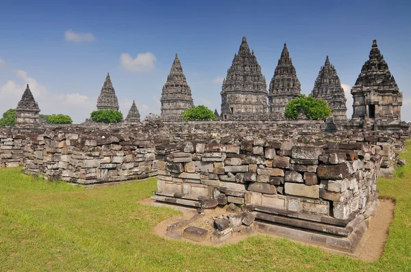 Hinduskie świątyni prambanan. Indonezja, java, yogyakarta — Zdjęcie stockowe