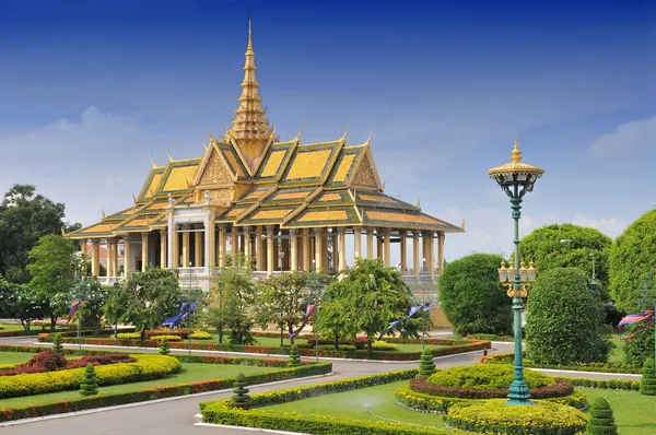 Pawilon chanchhaya w Pałacu Królewskim w phnom penh, Kambodża — Zdjęcie stockowe