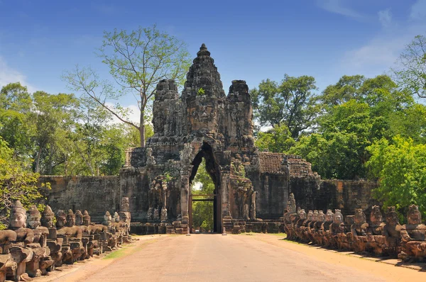South Gate of Angkor Tom, Cambodia Stock Image