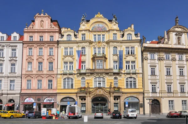 Prag zirvesinde yer alan yerel kalkınma art nouveau yapı Bakanlığı — Stok fotoğraf