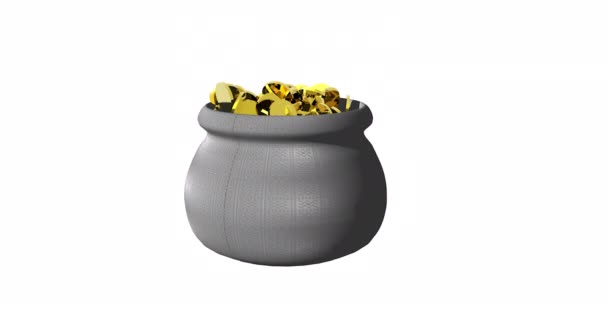 金貨の多い鍋 — ストック動画