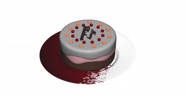 Gâteau Chocolat Coloré Pour Anniversaire — Video