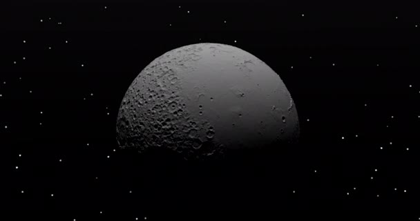 月球和行星在太空中漂浮 — 图库视频影像