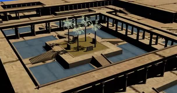 Historický Egyptský Palác Poušti — Stock video