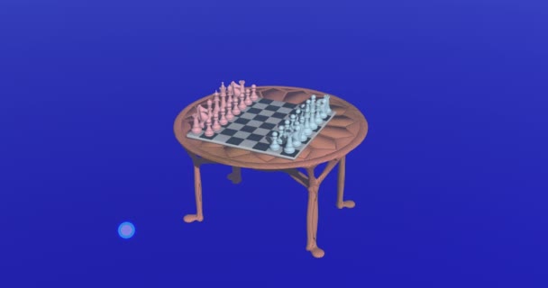 Jeu Échecs Exclusif Est Sur Table — Video