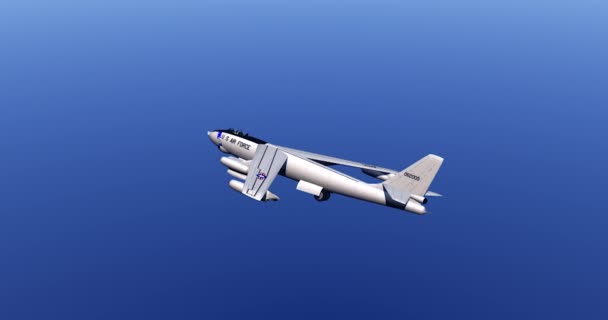 Большой Военный Бомбардировщик Воздухе — стоковое видео