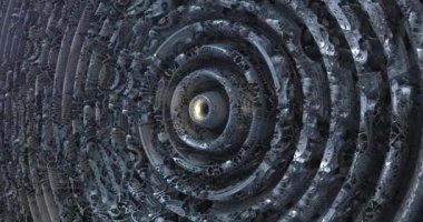 uzayda hareket eden dev bir dalga 3 boyutlu görüntüleme