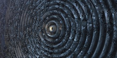 uzayda hareket eden dev bir dalga 3 boyutlu görüntüleme