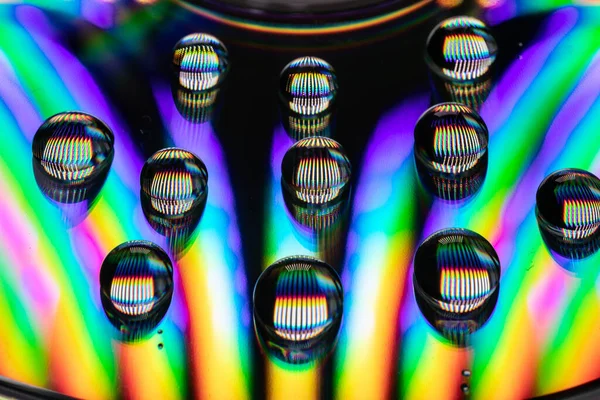Gotas Agua Crean Una Explosión Color Una Prisa Por Los —  Fotos de Stock