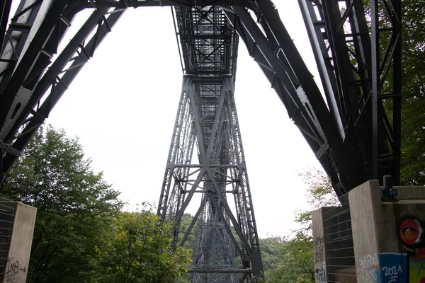 Alto Puente Ferroviario Acero Muengstener Solingen Como Patrimonio Humanidad — Foto de Stock