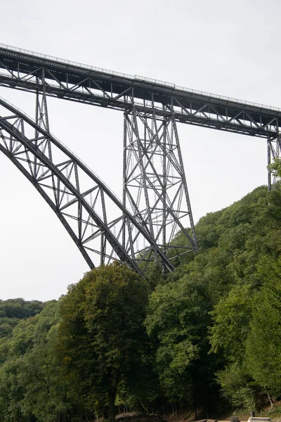 Die Hohe Stählerne Müngstener Eisenbahnbrücke Solingen Als Weltkulturerbe — Stockfoto