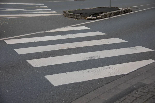 Zebra crossing as a pedestrian crossing in traffic