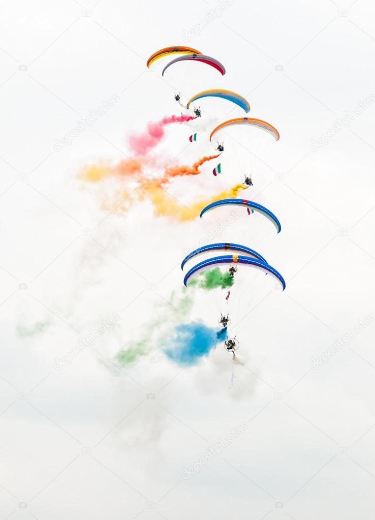 Air show paramotors