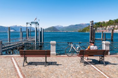 Lake maggiore, laveno, İtalya