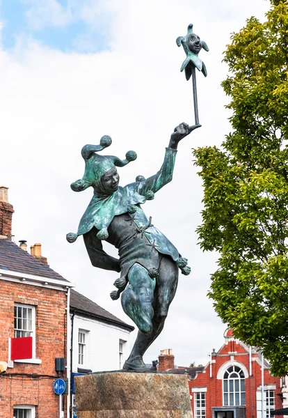 Jester statue located in Stratford-upon-Avon, England — Stock Photo, Image
