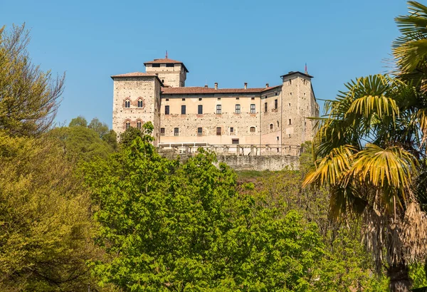 Blick Auf Die Festung Bormeo Von Angera Ist Schloss Des — Stockfoto