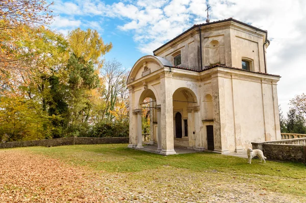Kaple Růžové Cestě Posvátné Hory Varese Lombardie Itálie — Stock fotografie