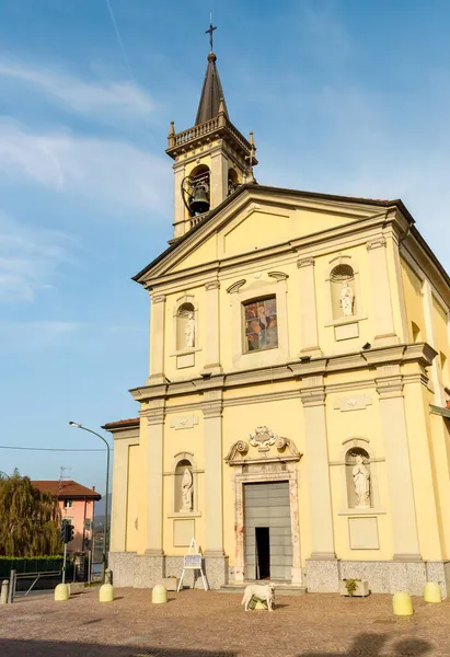 Utsikt Över San Lorenzo Kyrkan Biandronno Provinsen Varese Lombardiet Italien — Stockfoto