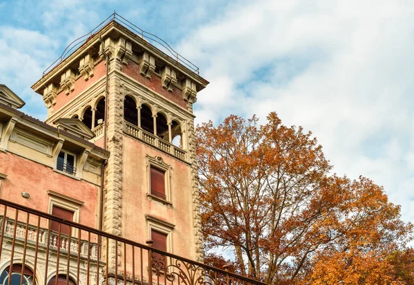Vista Del Edificio Histórico Villa Toeplitz Temporada Otoño Varese Lombardía — Foto de Stock