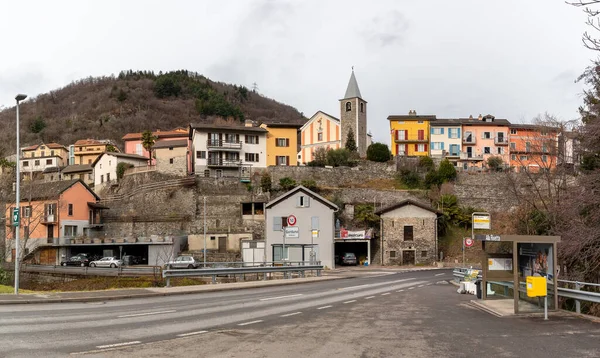 Gorduno Ticino Suíça Dezembro 2021 Vista Pequena Aldeia Gorduno Distrito — Fotografia de Stock