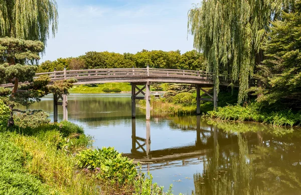 Japanese Island Bridge Chicago Botanic Garden Glencoe Estados Unidos —  Fotos de Stock