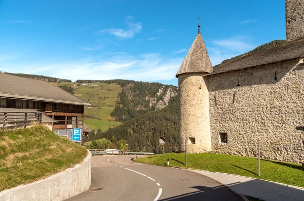 Vista Castel Tor San Martino Badia Val Badia Província Bolzano — Fotografia de Stock