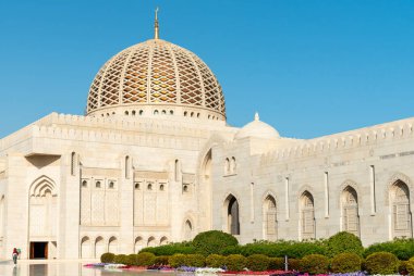 Muscat, Umman, Orta Doğu 'daki Sultan Qaboos Büyük Camii.