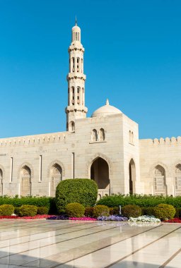 Muscat, Umman, Orta Doğu 'daki Sultan Qaboos Büyük Camii.