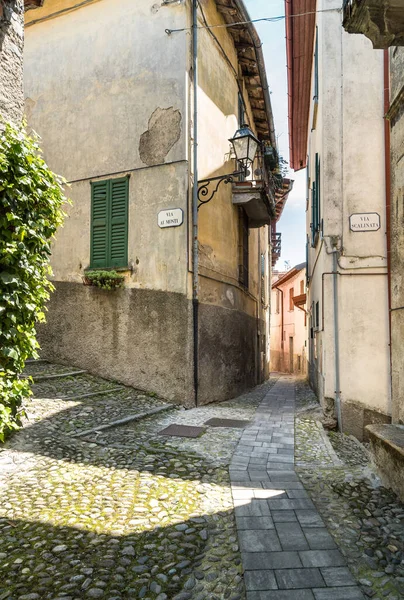 Narrow Cobblestone Streets Stone Houses Small Ancient Village Naggio Province — Stock Photo, Image