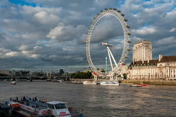 Londýn Anglie Velká Británie Září 2013 Pohled Londýnské Oko Při — Stock fotografie