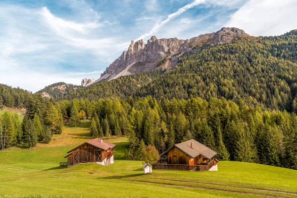 Krajobraz Dolinie Puster Włoskich Alp Dolomitowych Tyrol Południowy Włochy — Zdjęcie stockowe