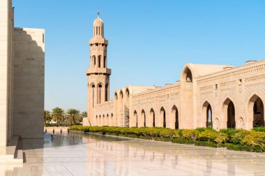 Muscat, Umman, Orta Doğu 'daki Sultan Qaboos Büyük Camii.