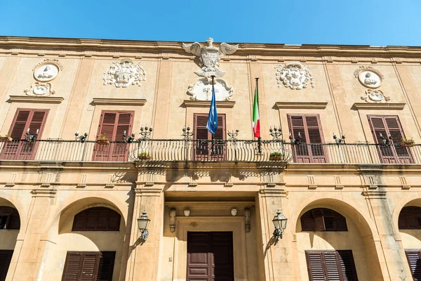 Facade Town Hall Monreale City Province Palermo Sicily Italy — Foto de Stock