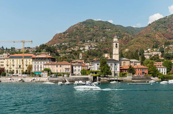 Vista Del Lago Cernobbio Popular Complejo Vacacional Orilla Del Lago — Foto de Stock