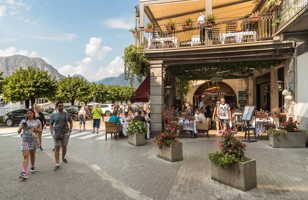 Bellagio Lombardía Italia Septiembre 2022 Personas Que Visitan Pintoresco Pequeño —  Fotos de Stock