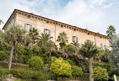 Isola Madre ya da Mother Island 'da yer alan Borromeo Sarayı manzarası, Maggiore Gölü, Stresa ili, Piedmont, İtalya
