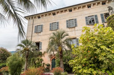 Isola Madre 'de ya da Maggiore Gölü' nde bulunan Park bahçeli Borromeo Sarayı, Stresa, Piedmont, İtalya