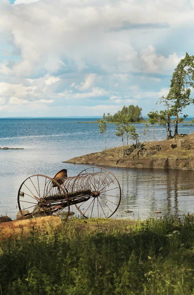 Pe malul lacului Ladoga . — Fotografie, imagine de stoc