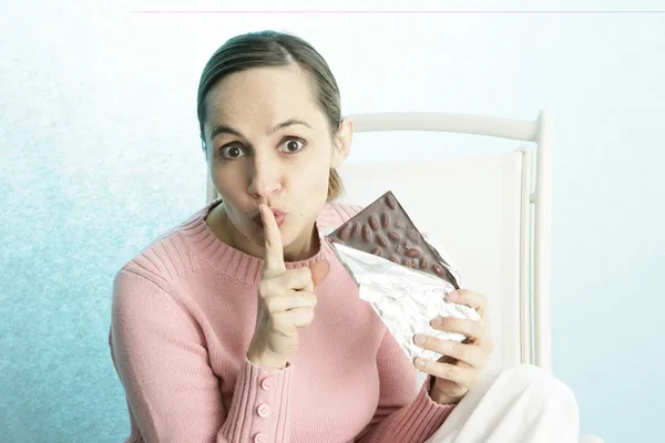 WOMAN SNACKING — Stock Photo, Image