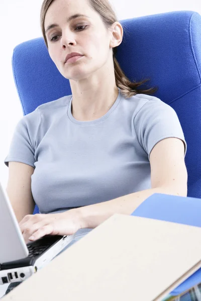 WOMAN, COMPUTER — Stock Photo, Image