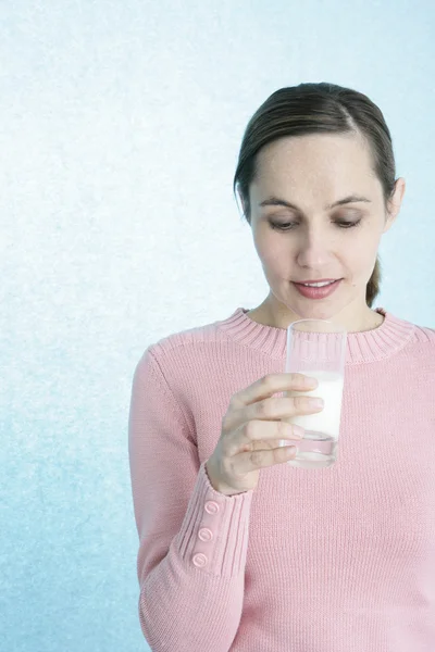 WOMAN, DAIRY PRODUCT — Stock Photo, Image