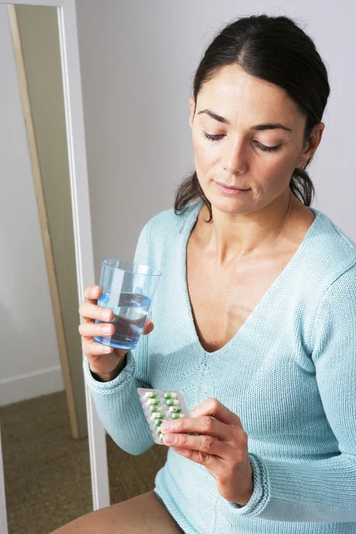 Vrouw Antidepressivum — Stockfoto