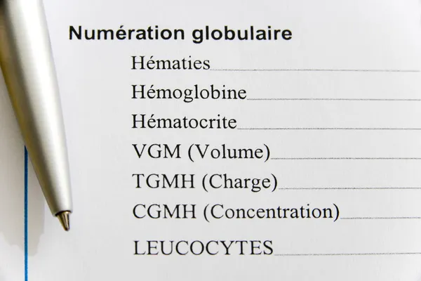 BLOOD ANALYSIS RESULT — Stock Photo, Image