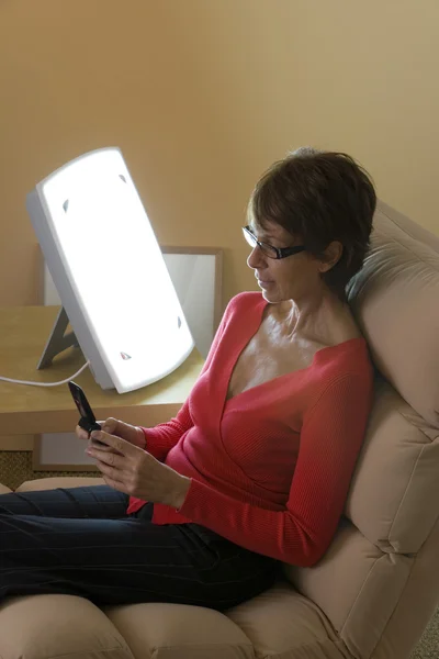 Lichttherapie für Frauen — Stockfoto