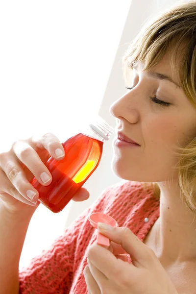 MUJER TRATAMIENTO DE RECOGIDA — Foto de Stock