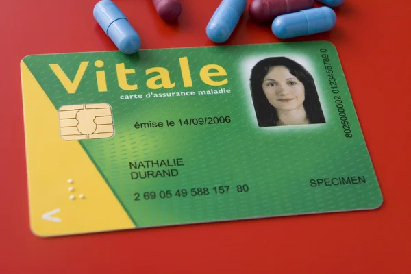 Francouzský elektronickou kartu sociálního pojištění — Stock fotografie