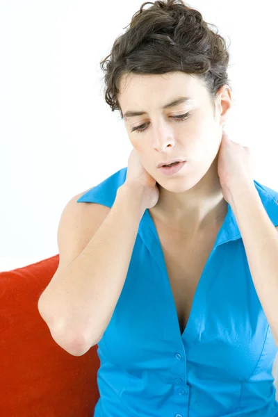 CERVICALGIA EN UNA MUJER — Foto de Stock